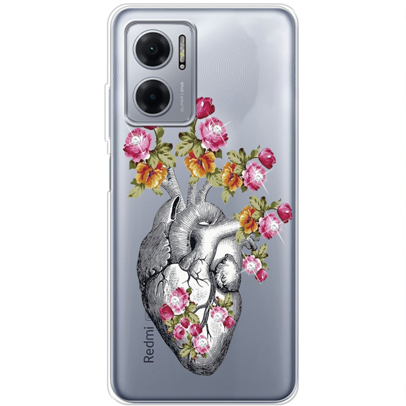 Чехол со стразами BoxFace Xiaomi Redmi Note 11E Heart