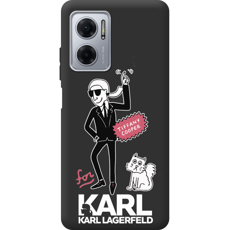 Черный чехол BoxFace Xiaomi Redmi Note 11E For Karl