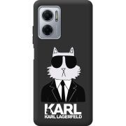 Черный чехол BoxFace Xiaomi Redmi Note 11E Cat in Black