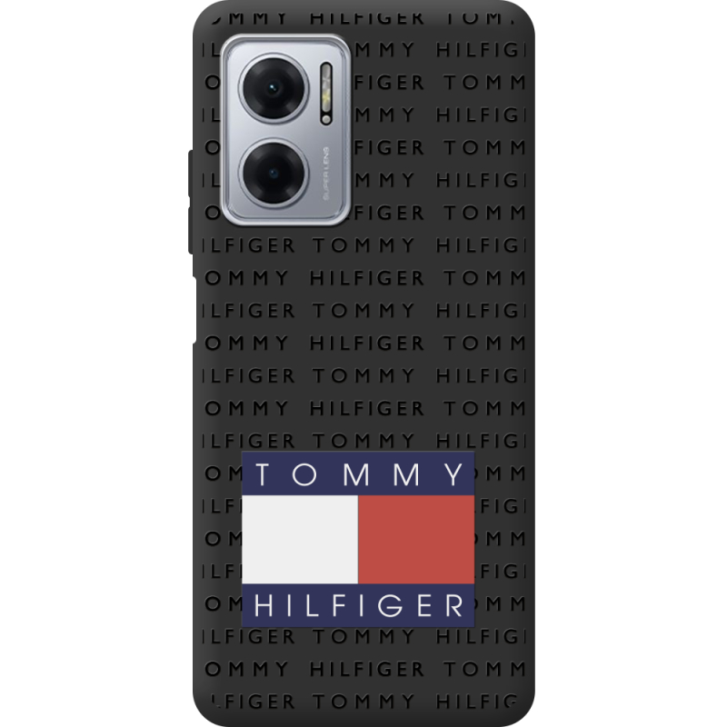 Черный чехол BoxFace Xiaomi Redmi Note 11E Tommy Print