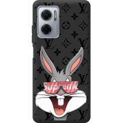 Черный чехол BoxFace Xiaomi Redmi Note 11E looney bunny