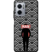 Черный чехол BoxFace Xiaomi Redmi Note 11E Man Pattern