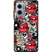 Черный чехол BoxFace Xiaomi Redmi Note 11E Rock Graffiti