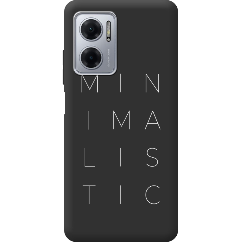 Черный чехол BoxFace Xiaomi Redmi Note 11E Minimalistic