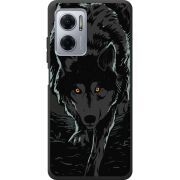 Черный чехол BoxFace Xiaomi Redmi Note 11E Wolf