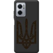 Черный чехол BoxFace Xiaomi Redmi Note 11E Ukrainian Trident