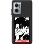 Черный чехол BoxFace Xiaomi Redmi Note 11E Attack On Titan - Ackerman