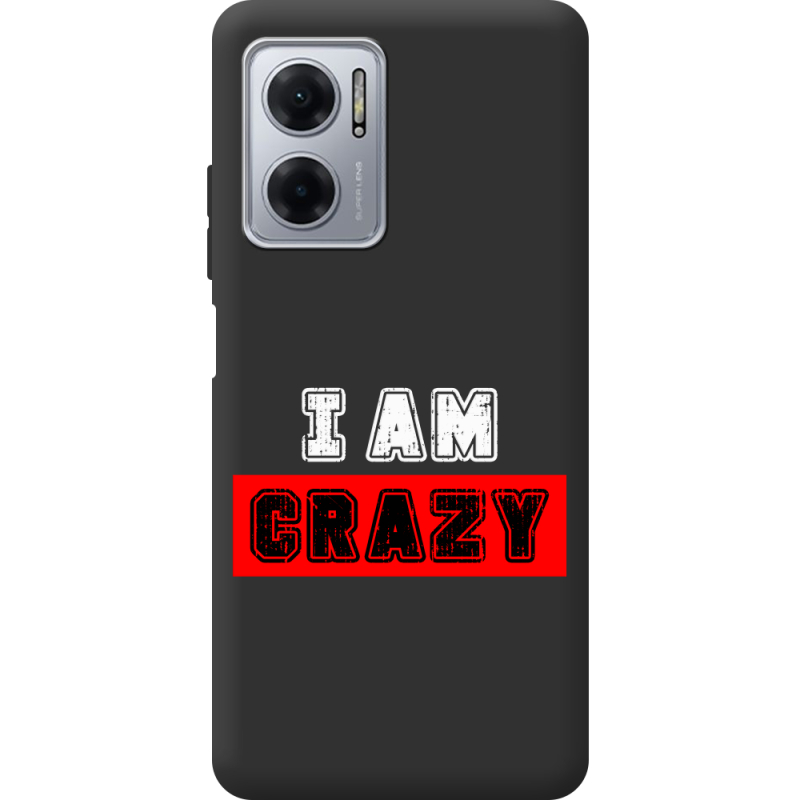 Черный чехол BoxFace Xiaomi Redmi Note 11E I'm Crazy