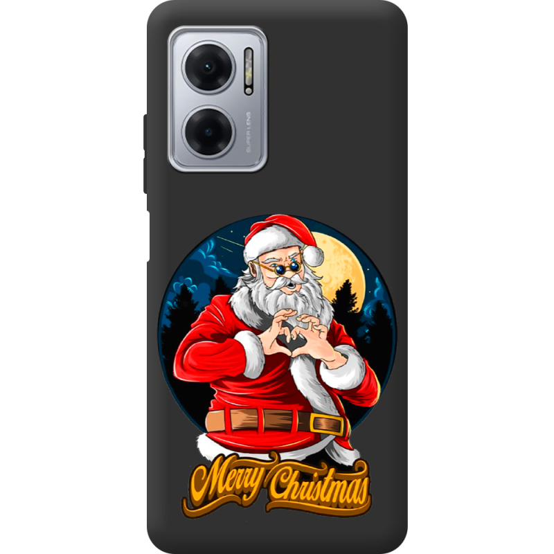 Черный чехол BoxFace Xiaomi Redmi Note 11E Cool Santa