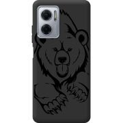 Черный чехол BoxFace Xiaomi Redmi Note 11E Grizzly Bear