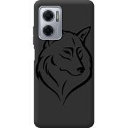 Черный чехол BoxFace Xiaomi Redmi Note 11E Wolf