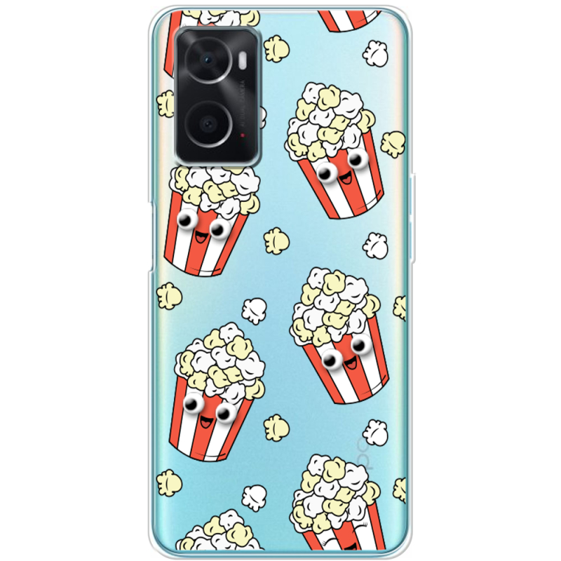 Прозрачный чехол BoxFace OPPO A76 с 3D-глазками Popcorn