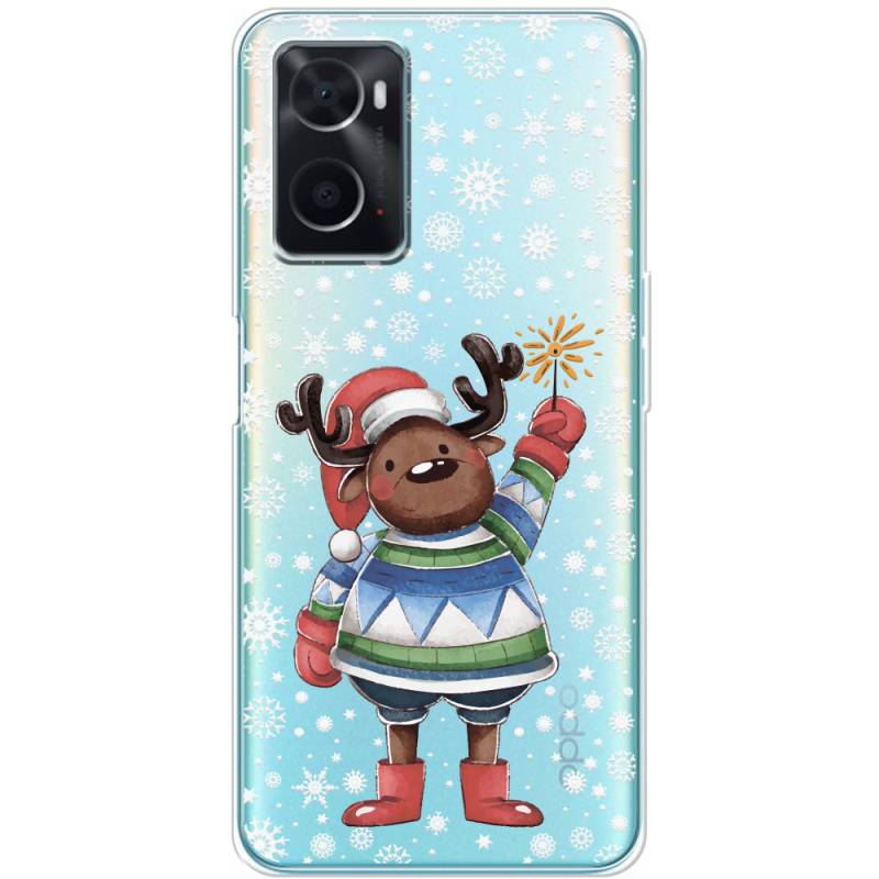 Прозрачный чехол BoxFace OPPO A76 Christmas Deer with Snow