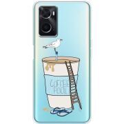 Прозрачный чехол BoxFace OPPO A76 Segull in Cofee Pool