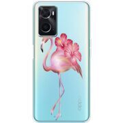 Прозрачный чехол BoxFace OPPO A76 Floral Flamingo