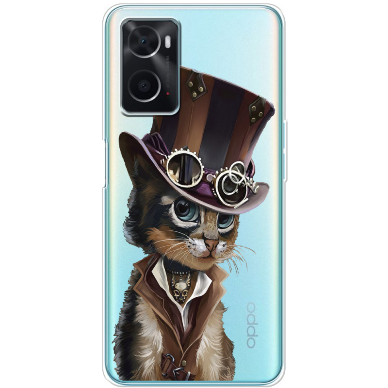 Прозрачный чехол BoxFace OPPO A76 Steampunk Cat