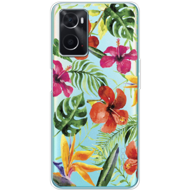 Прозрачный чехол BoxFace OPPO A76 Tropical Flowers