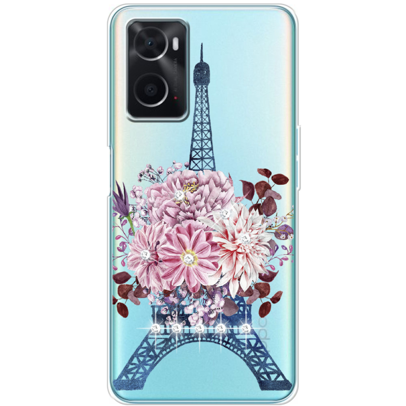 Чехол со стразами OPPO A76 Eiffel Tower