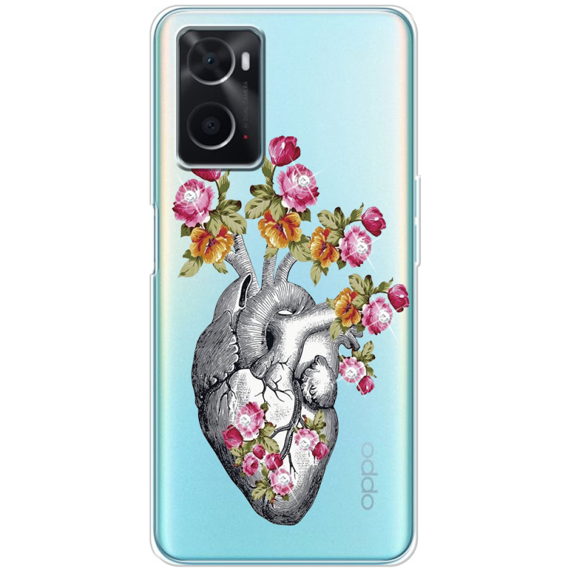 Чехол со стразами OPPO A76 Heart