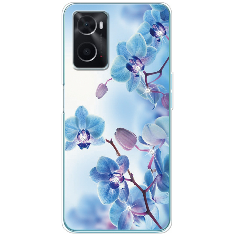 Чехол со стразами OPPO A76 Orchids