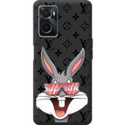 Черный чехол BoxFace OPPO A76 looney bunny