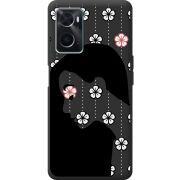 Черный чехол BoxFace OPPO A76 Flower Hair