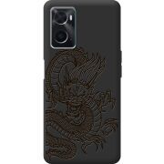 Черный чехол BoxFace OPPO A76 Chinese Dragon