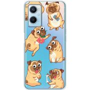 Прозрачный чехол BoxFace OPPO A96 с 3D-глазками Pug