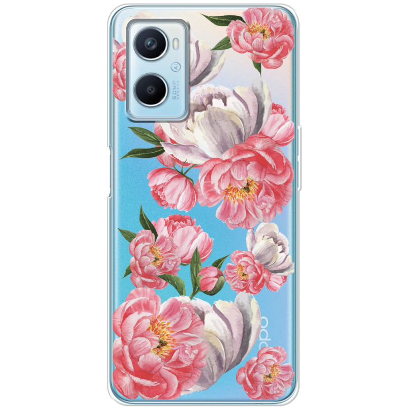 Прозрачный чехол BoxFace OPPO A96 Peony Watercolor Style