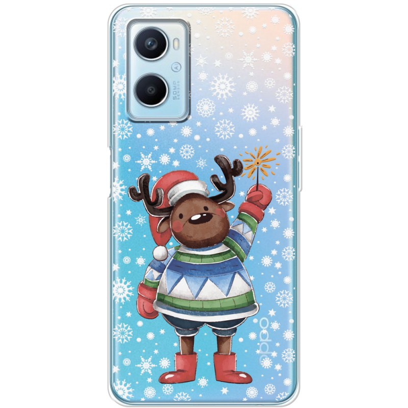 Прозрачный чехол BoxFace OPPO A96 Christmas Deer with Snow