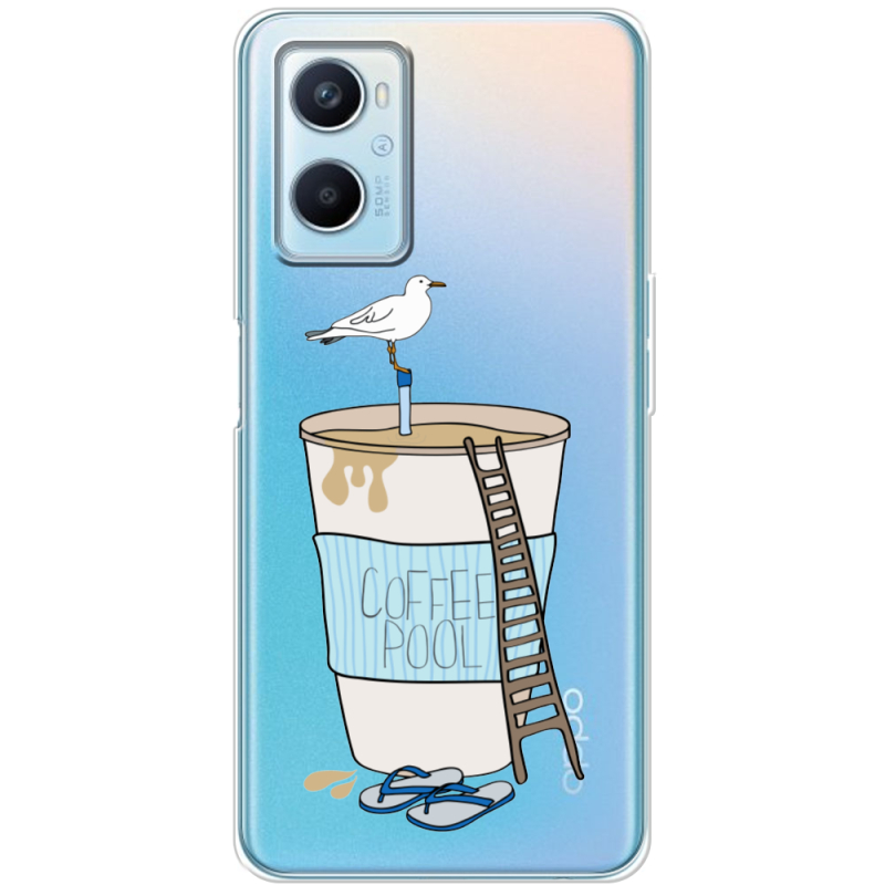 Прозрачный чехол BoxFace OPPO A96 Segull in Cofee Pool