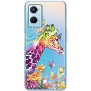 Прозрачный чехол BoxFace OPPO A96 Colorful Giraffe