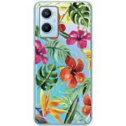 Прозрачный чехол BoxFace OPPO A96 Tropical Flowers