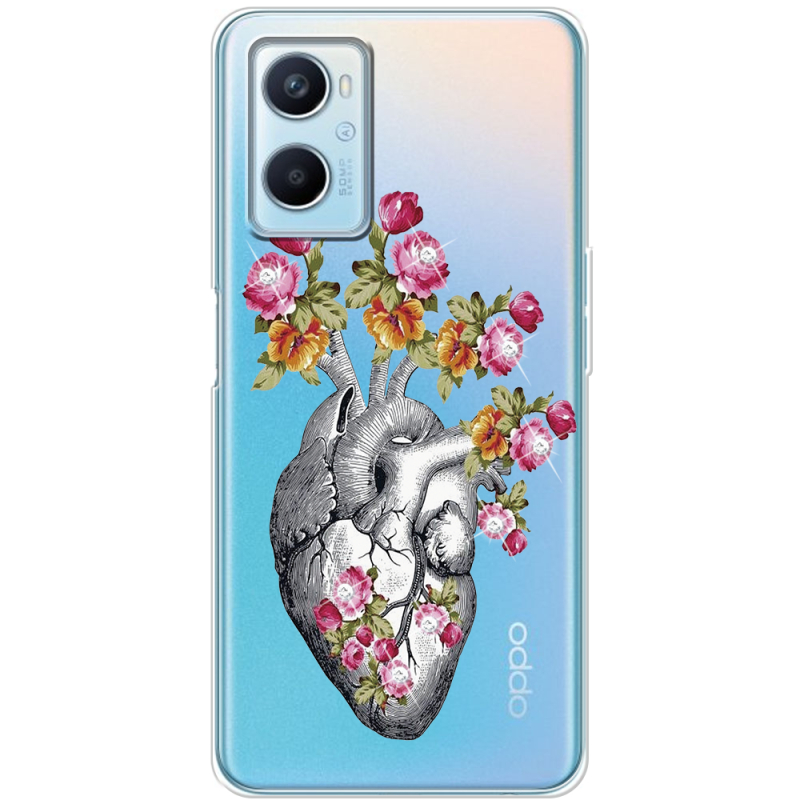 Чехол со стразами OPPO A96 Heart