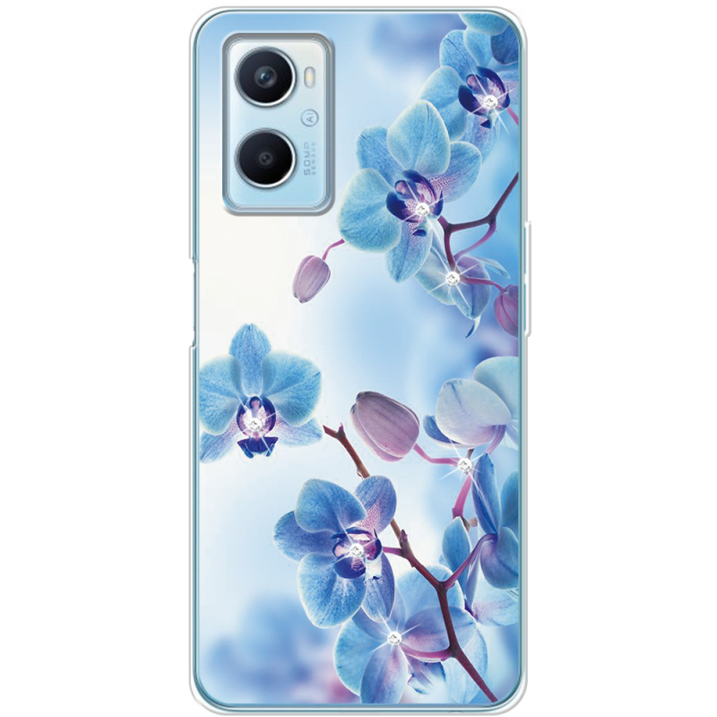 Чехол со стразами OPPO A96 Orchids