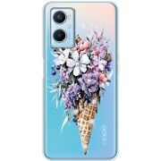 Чехол со стразами OPPO A96 Ice Cream Flowers