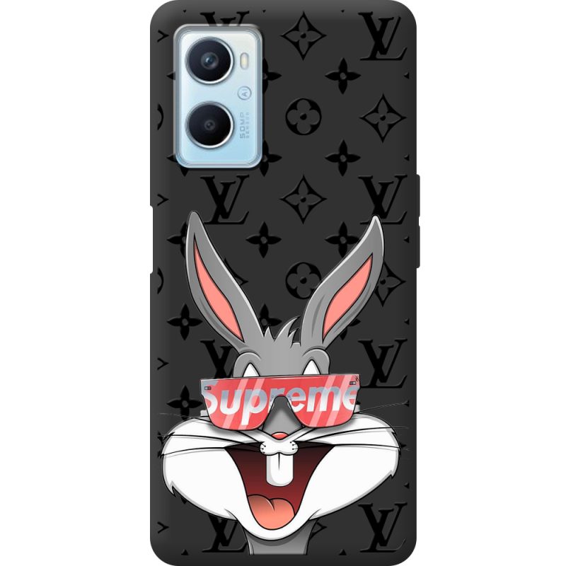 Черный чехол BoxFace OPPO A96 looney bunny