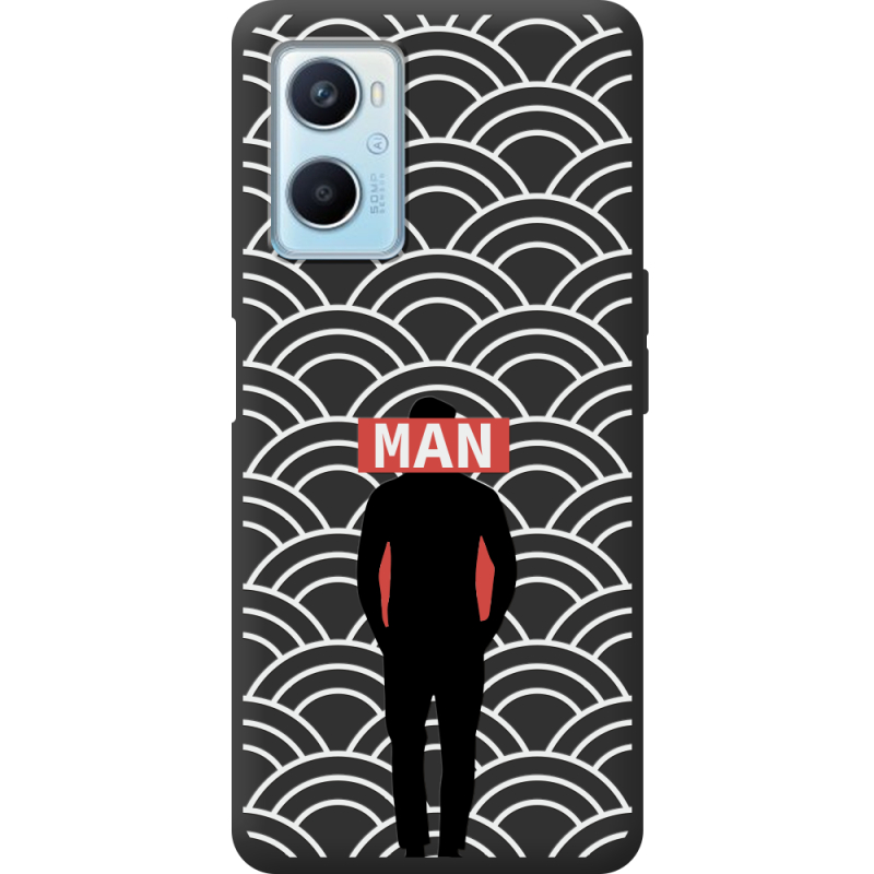 Черный чехол BoxFace OPPO A96 Man Pattern