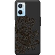 Черный чехол BoxFace OPPO A96 Chinese Dragon