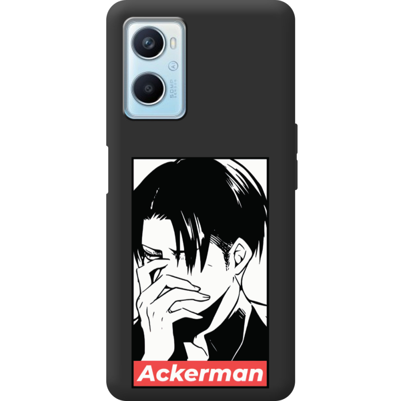 Черный чехол BoxFace OPPO A96 Attack On Titan - Ackerman