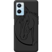 Черный чехол BoxFace OPPO A96 Horse