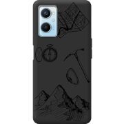 Черный чехол BoxFace OPPO A96 Mountains