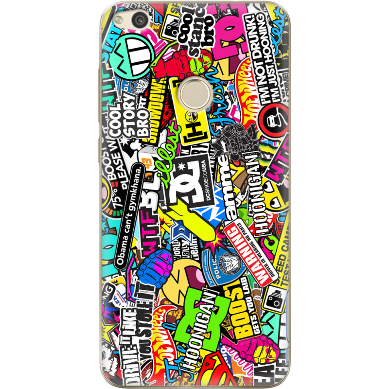 Чехол Uprint Huawei P8 Lite 2017 Multicolored Inscriptions