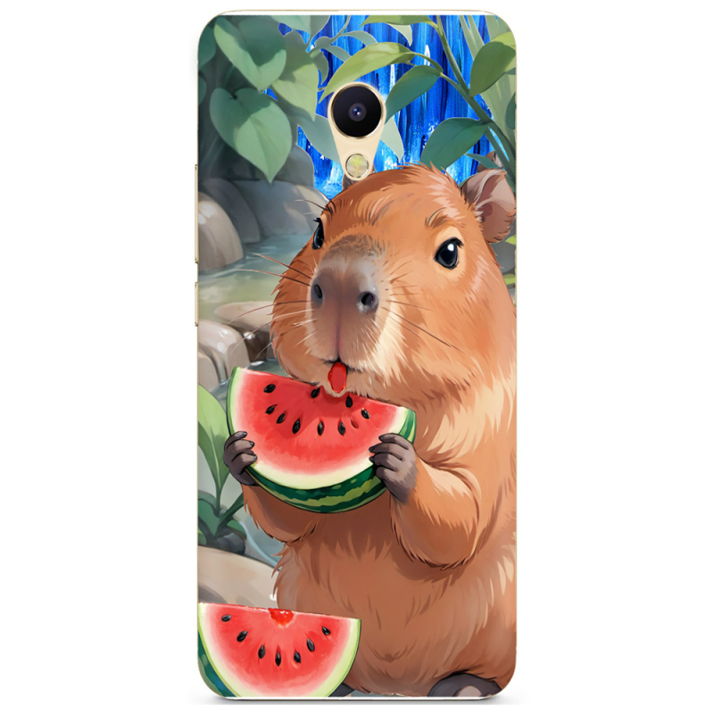 Чехол Uprint Meizu M5s Капібара з кавуном