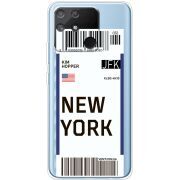 Прозрачный чехол BoxFace Realme Narzo 50A Ticket New York