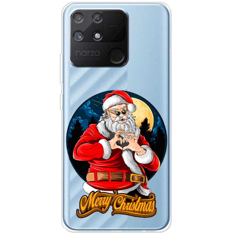 Прозрачный чехол BoxFace Realme Narzo 50A Cool Santa