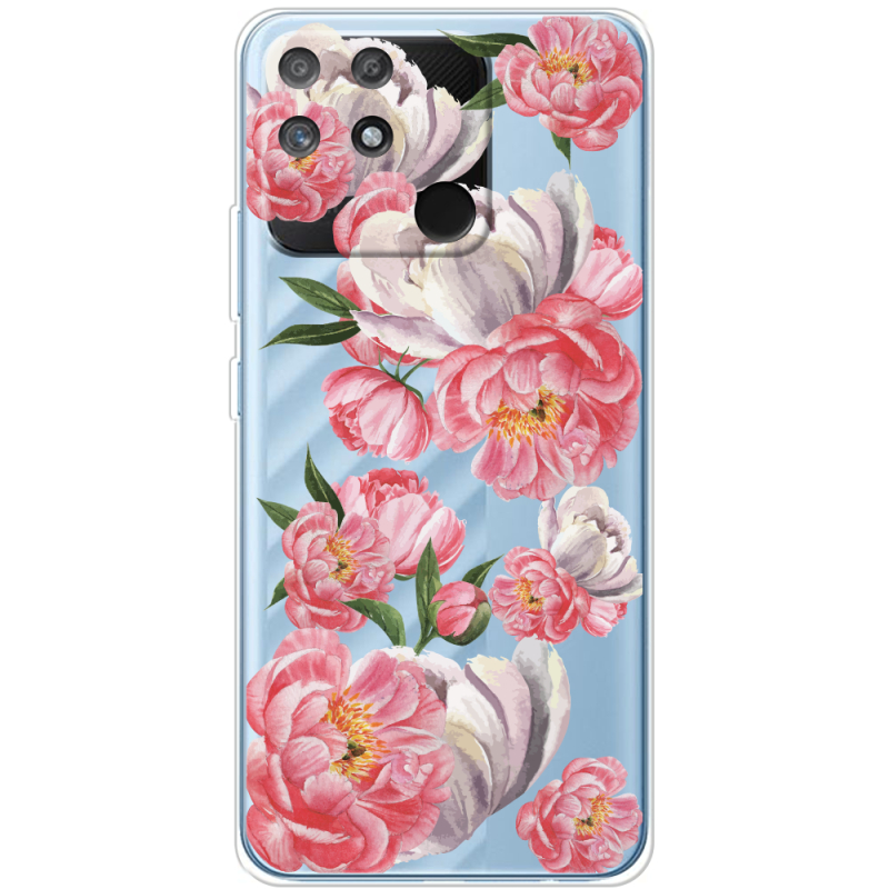 Прозрачный чехол BoxFace Realme Narzo 50A Peony Watercolor Style