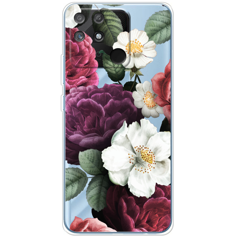 Прозрачный чехол BoxFace Realme Narzo 50A Floral Dark Dreams
