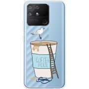 Прозрачный чехол BoxFace Realme Narzo 50A Segull in Cofee Pool