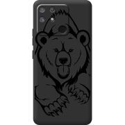 Черный чехол BoxFace Realme Narzo 50A Grizzly Bear